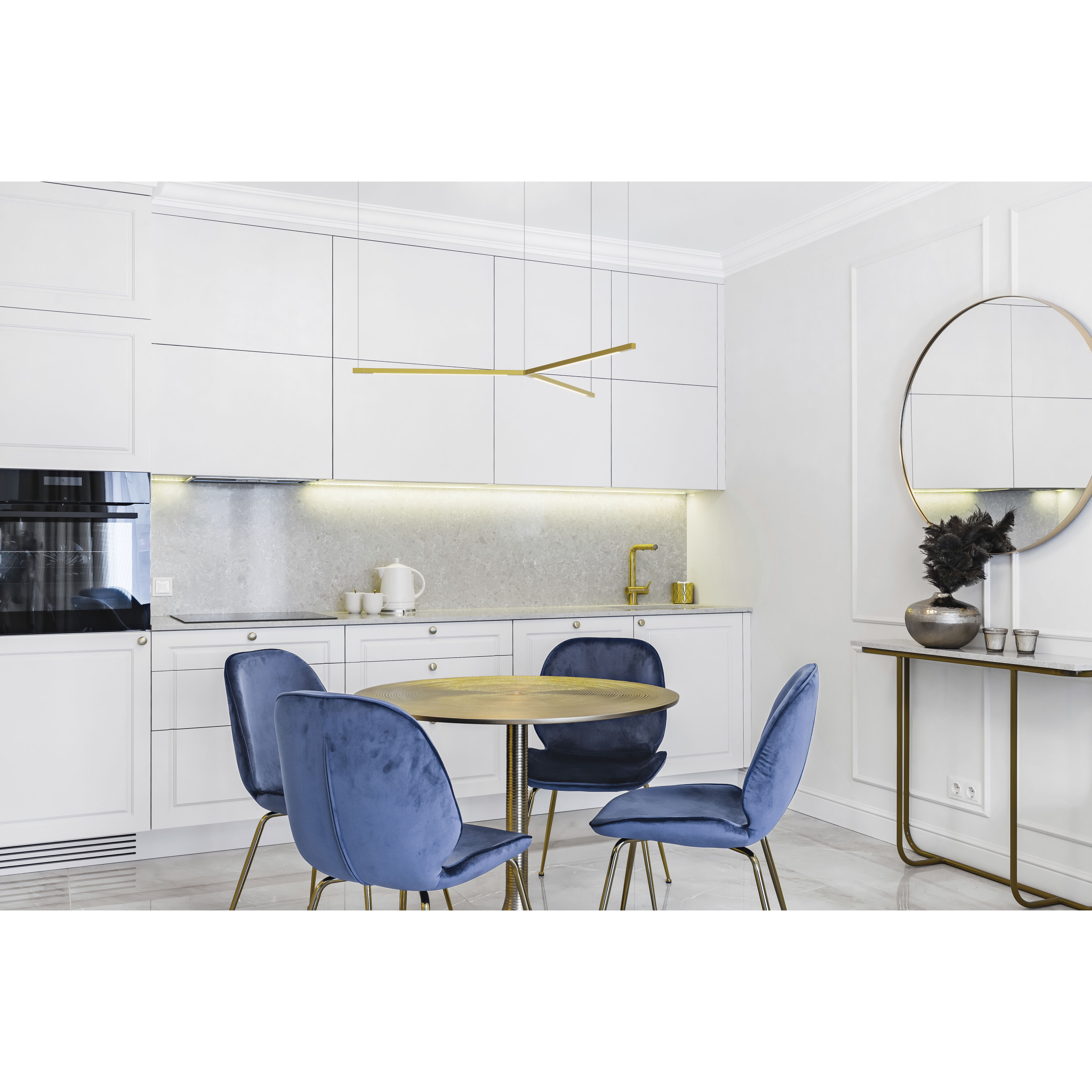 Z-Bar LED 39.3 inch Silver Pendant Ceiling Light, Trio